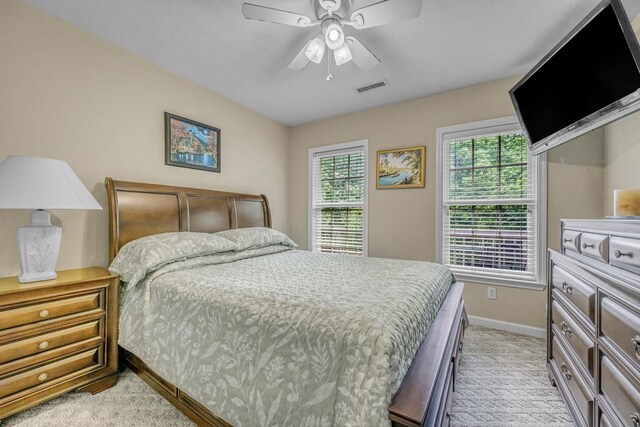 1013 Laurel Hills Dr, Dickson, TN 37055 - bedroom with light colored carpet and ceiling fan