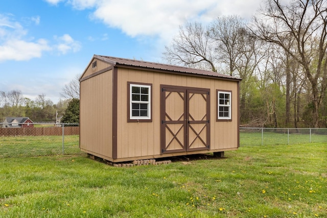 989 Ernest Stewart Dr, Clarksville, TN 37042 - view of shed with a fenced backyard