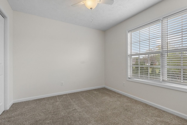 989 Ernest Stewart Dr, Clarksville, TN 37042 - carpeted empty room with a ceiling fan and a textured ceiling