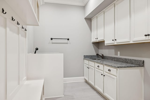 703 Welsh Ln, Franklin, TN 37064 - laundry area with a sink and crown molding