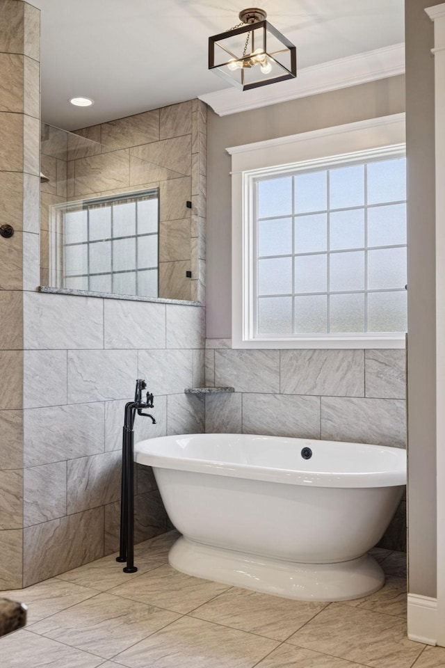 703 Welsh Ln, Franklin, TN 37064 - full bath featuring tile walls and a soaking tub
