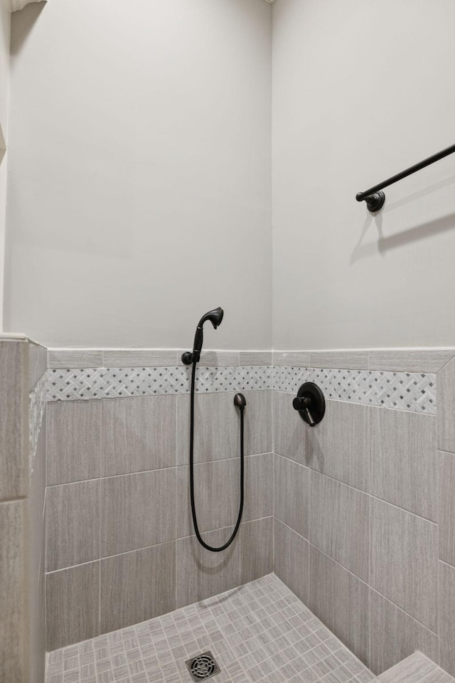 703 Welsh Ln, Franklin, TN 37064 - bathroom featuring tiled shower and pet washing area