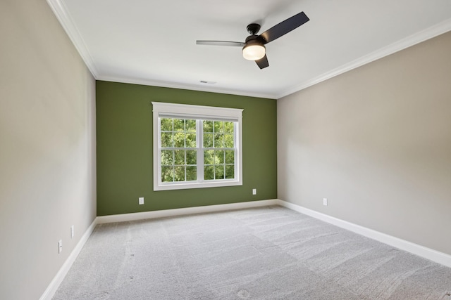 703 Welsh Ln, Franklin, TN 37064 - carpeted empty room featuring crown molding and ceiling fan