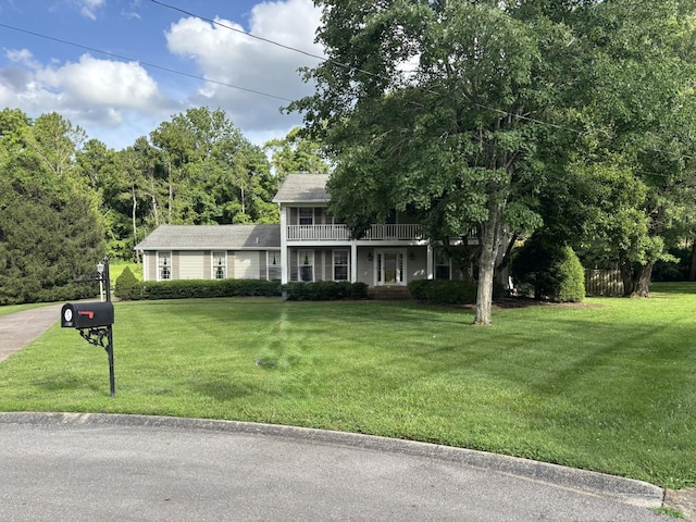 8205 Sherwood Green Ct, Brentwood, TN 37027 - view of front of home with a front yard and a balcony