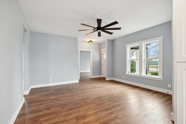 222 Groh St, Lawrenceburg, TN 38464 - spare room with ceiling fan and hardwood / wood-style flooring