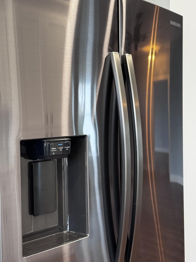 222 Groh St, Lawrenceburg, TN 38464 - kitchen view of stainless steel refrigerator with ice dispenser