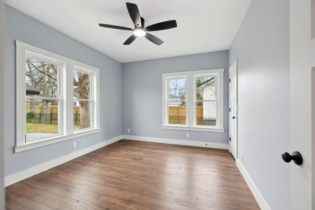 222 Groh St, Lawrenceburg, TN 38464 - unfurnished room with hardwood / wood-style flooring and a ceiling fan
