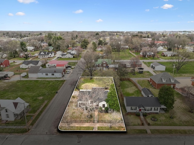 222 Groh St, Lawrenceburg, TN 38464 - aerial perspective of suburban area with property parcel outlined