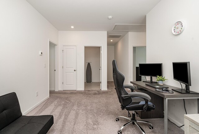 3716 Capstone Dr, Murfreesboro, TN 37128 - office featuring attic access, carpet, and recessed lighting