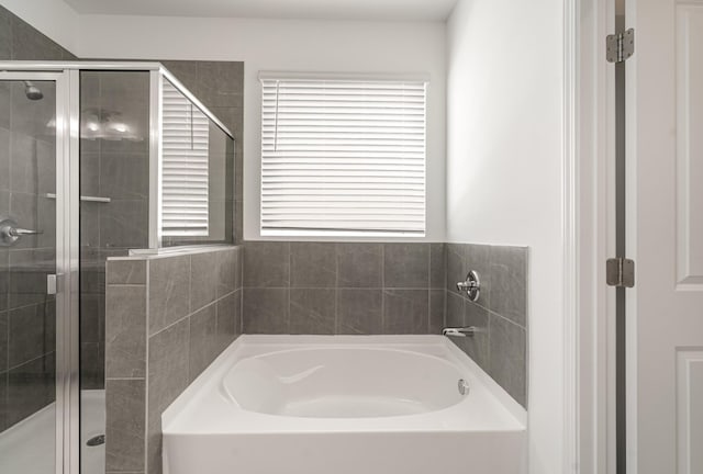 3716 Capstone Dr, Murfreesboro, TN 37128 - bathroom with a garden tub and a shower stall