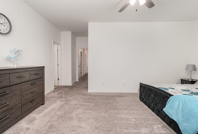 3716 Capstone Dr, Murfreesboro, TN 37128 - bedroom featuring light carpet and a ceiling fan