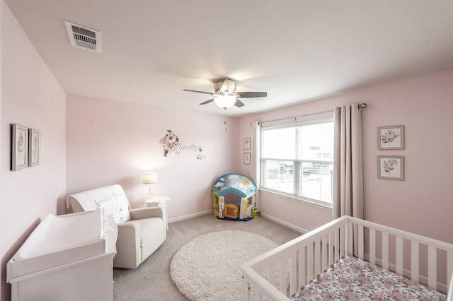 269 Grassy Glen Dr, Gallatin, TN 37066 - bedroom with a crib, carpet flooring, and a ceiling fan