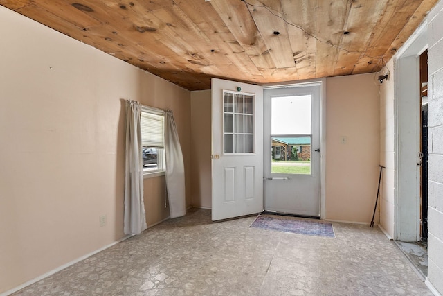 75 Lakeside Dr, Rock Island, TN 38581 - doorway to outside featuring wood ceiling