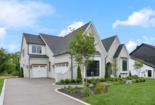 6628 Bethesda Arno Rd, Thompsons Station, TN 37179 - view of front of house with driveway, an attached garage, a front lawn, and a shingled roof