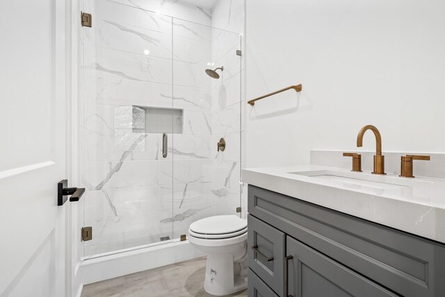 6628 Bethesda Arno Rd, Thompsons Station, TN 37179 - bathroom featuring vanity and a marble finish shower