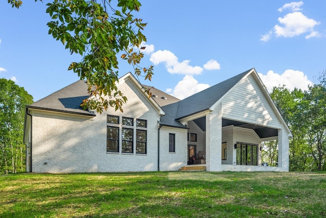 6628 Bethesda Arno Rd, Thompsons Station, TN 37179 - view of front of house featuring brick siding and a front lawn