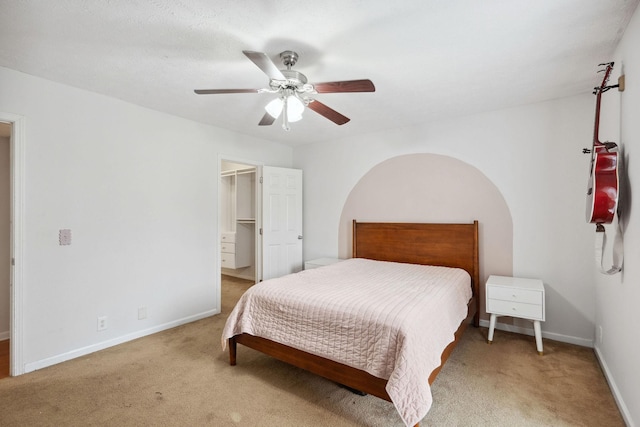 420 Elysian Fields Rd Unit C3, Nashville, TN 37211 - bedroom with light carpet, a ceiling fan, and a spacious closet