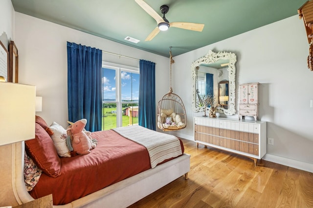 4080 Coles Ferry Pike, Lebanon, TN 37087 - bedroom with light wood-style floors and ceiling fan