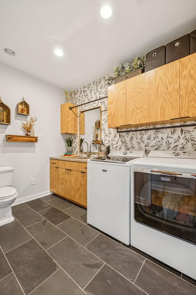4080 Coles Ferry Pike, Lebanon, TN 37087 - laundry area featuring separate washer and dryer and recessed lighting