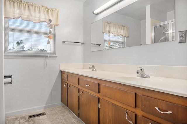 3841 Rollingwood Dr, Chattanooga, TN 37406 - full bathroom with double vanity and a stall shower