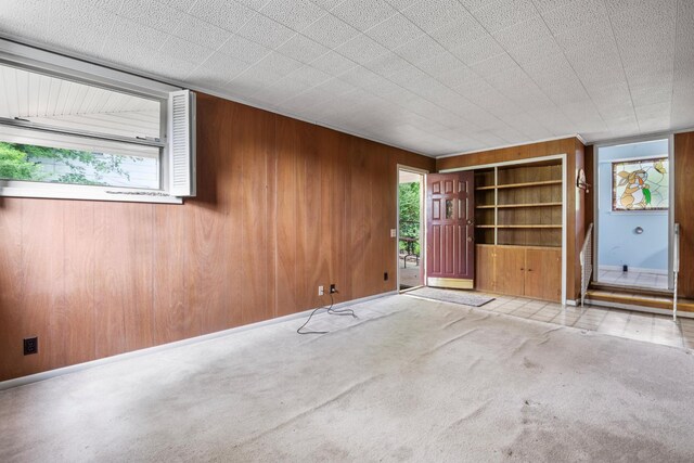 3841 Rollingwood Dr, Chattanooga, TN 37406 - carpeted empty room with wooden walls and built in features