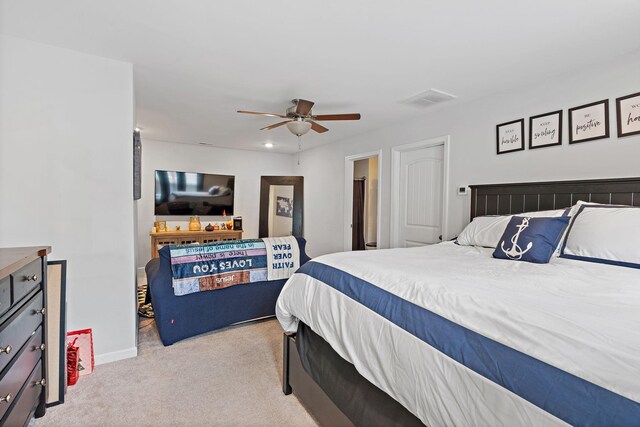832 Green Meadow Ln, Smyrna, TN 37167 - bedroom with light carpet and a ceiling fan