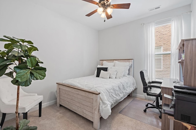 832 Green Meadow Ln, Smyrna, TN 37167 - bedroom featuring light carpet, a desk, and a ceiling fan