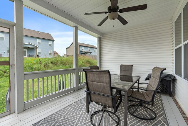 832 Green Meadow Ln, Smyrna, TN 37167 - wooden terrace with a ceiling fan
