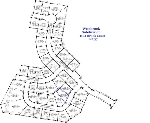 1104 Brook Ct, Franklin, KY 42134 - map showing property parcels