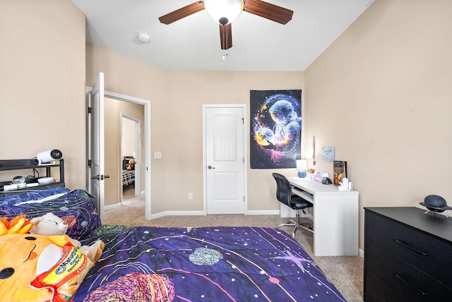 3351 Cotham Ln, Clarksville, TN 37042 - carpeted bedroom with a desk and ceiling fan