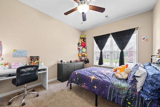 3351 Cotham Ln, Clarksville, TN 37042 - bedroom featuring carpet, an office area, and a ceiling fan