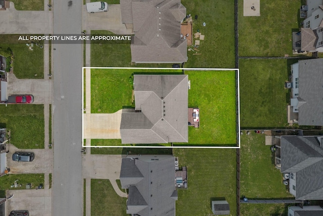 3351 Cotham Ln, Clarksville, TN 37042 - aerial perspective of suburban area featuring property boundaries highlighted
