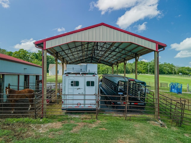 5247 Flat Creek Rd, Spring Hill, TN 37174 - view of parking with a carport and an exterior structure