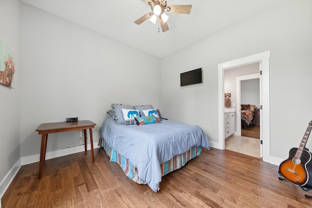 5247 Flat Creek Rd, Spring Hill, TN 37174 - bedroom featuring wood finished floors and a ceiling fan