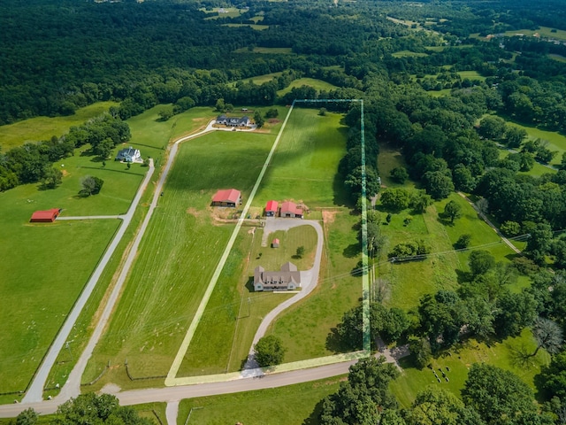 5247 Flat Creek Rd, Spring Hill, TN 37174 - view of rural area with property boundaries highlighted