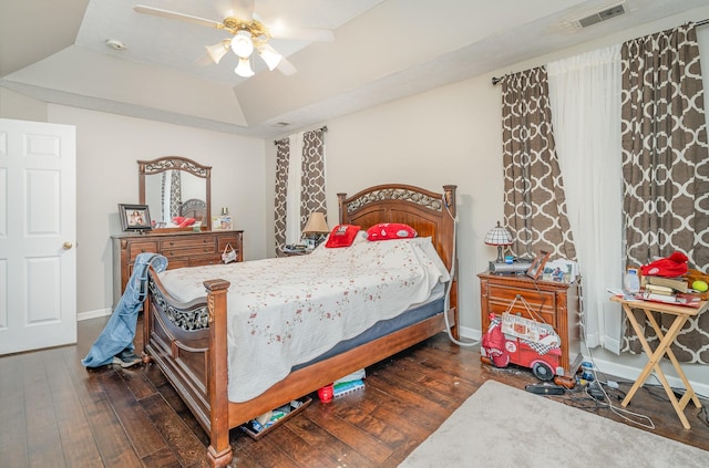 982 Chesire Way, Gallatin, TN 37066 - bedroom featuring hardwood / wood-style flooring, a raised ceiling, and ceiling fan