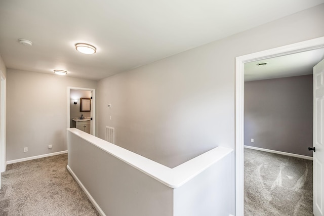 13989 Owens Chapel Rd, Springfield, TN 37172 - hallway with carpet and an upstairs landing