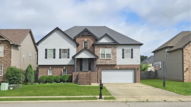 756 Cavalier Dr, Clarksville, TN 37040 - view of front of house with brick siding, an attached garage, driveway, and a shingled roof