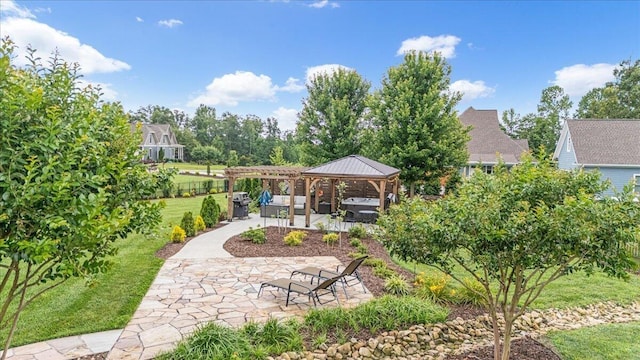 180 Jasper Springs Dr, Jasper, TN 37347 - view of yard featuring a patio area and a gazebo