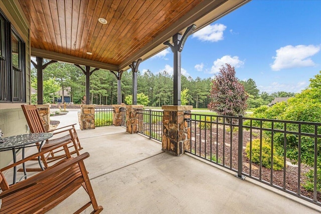 180 Jasper Springs Dr, Jasper, TN 37347 - view of patio / terrace with view of wooded area