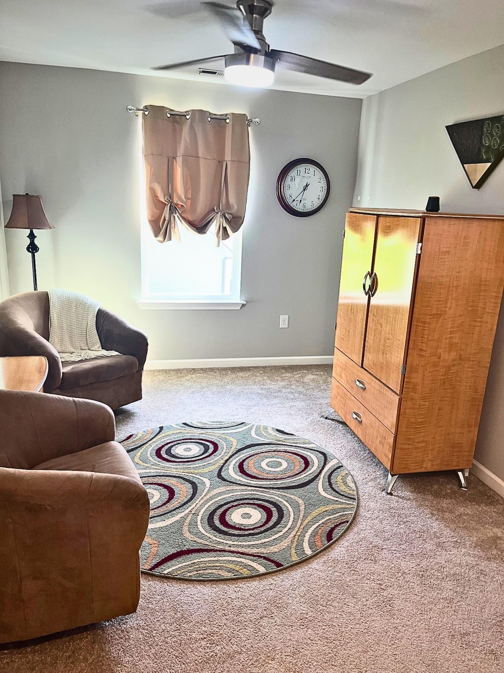 629 Whirlaway Dr, Burns, TN 37029 - sitting room with carpet floors and a ceiling fan