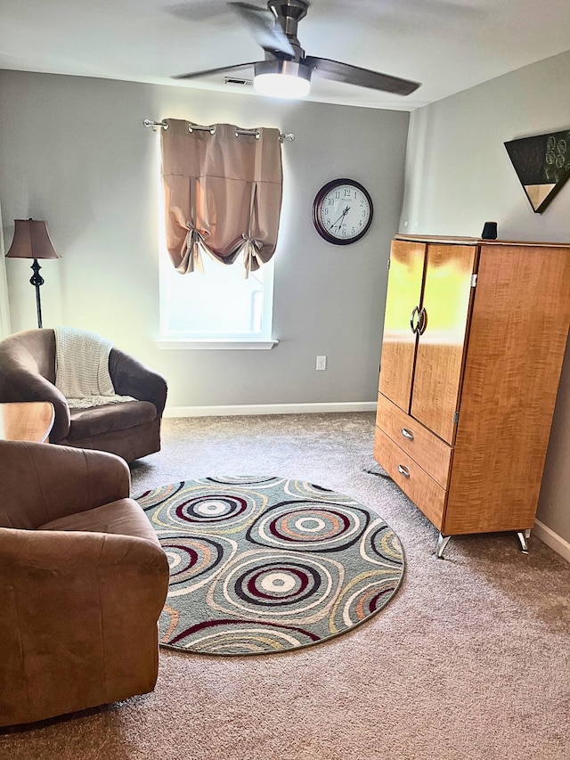 629 Whirlaway Dr, Burns, TN 37029 - sitting room with carpet floors and a ceiling fan