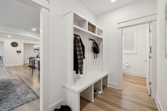 234 Sounder Cir, La Vergne, TN 37086 - mudroom featuring recessed lighting and light wood-type flooring