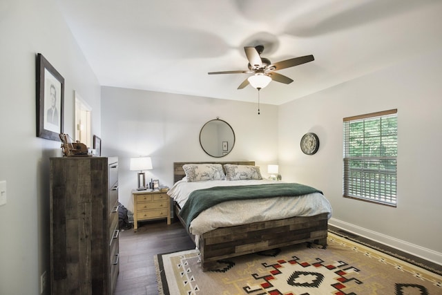 122 Deerwood Ct, Dickson, TN 37055 - bedroom featuring dark wood-style flooring and ceiling fan