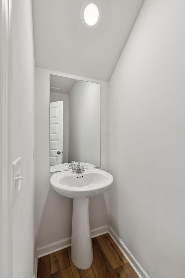 2509 Drumwright Way, Columbia, TN 38401 - bathroom featuring wood finished floors and lofted ceiling