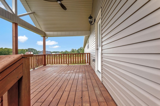 288 Springwater Dr, Summertown, TN 38483 - deck with a ceiling fan