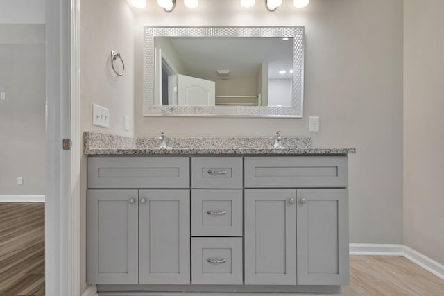 288 Springwater Dr, Summertown, TN 38483 - bathroom featuring baseboards and double vanity
