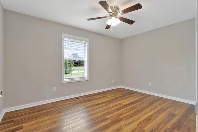 288 Springwater Dr, Summertown, TN 38483 - spare room featuring wood finished floors and ceiling fan