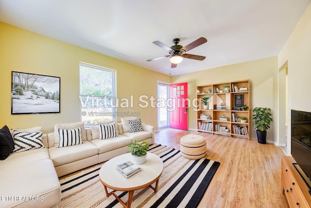 1112 Brookside Ave, Maryville, TN 37804 - living area with light wood finished floors and ceiling fan