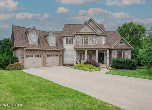 2023 Legacy Ln, Maryville, TN 37803 - craftsman-style home with concrete driveway, brick siding, and a front yard